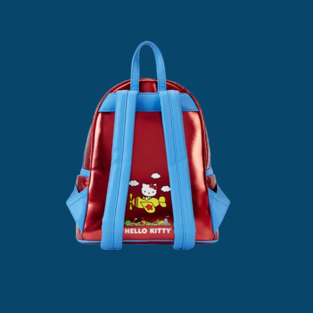 Loungefly Sanrio‎ Hello Kitty 50th Anniversary Metallic Mini Backpack and Wallet